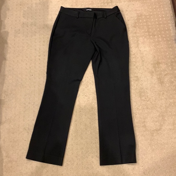 Express Columnist Barely Boot mid rise stretch trousers, size 12R, black - Picture 1 of 5
